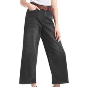GAP High rise wide leg jeans in washed black